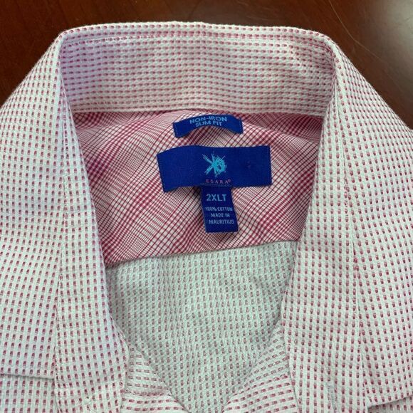 Egara Pink Button Down Reverse Cuff Shirt 2XLT - Picture 4 of 5